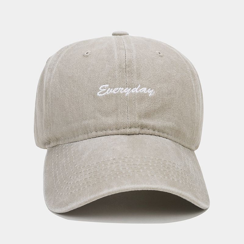 Wholesale Cotton Washed Embroidered Letters Curved Brim Baseball Cap